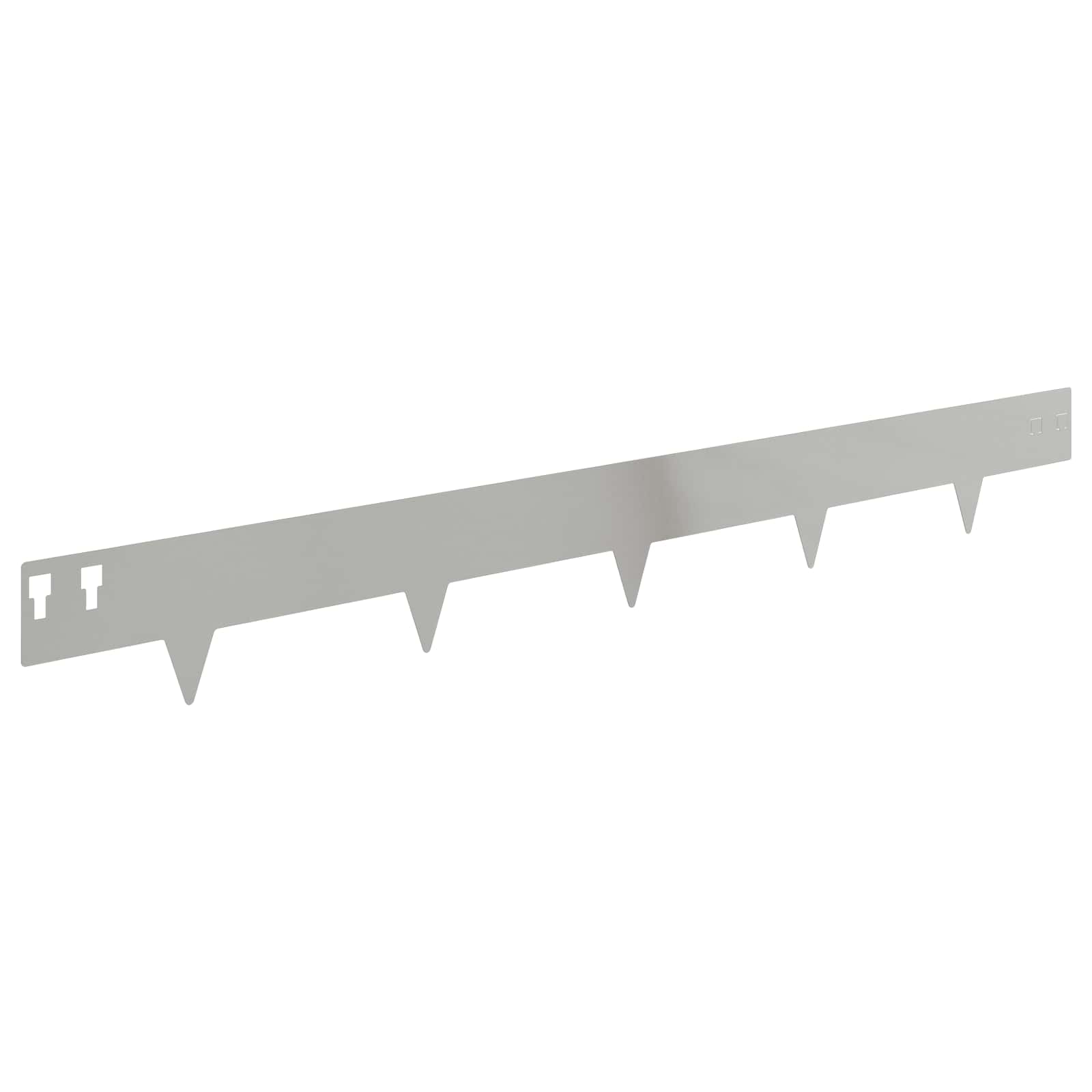 vidaXL Krawężnik do trawnika 50 pcs 100 x 12 cm Stal srebrny
