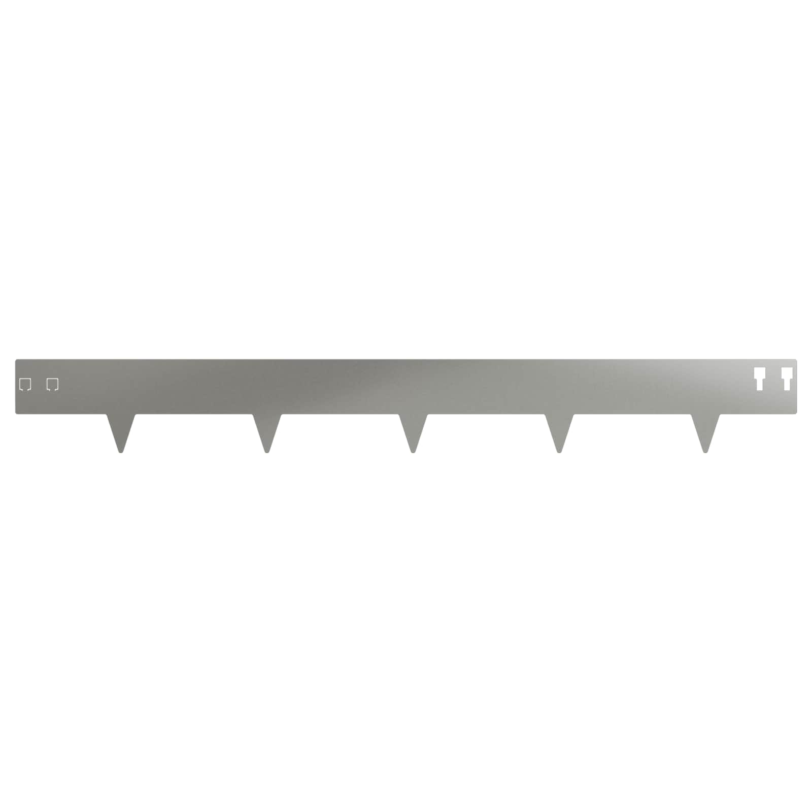 vidaXL Krawężnik do trawnika 50 pcs 100 x 12 cm Stal srebrny