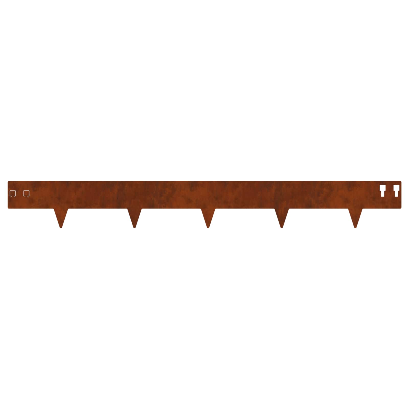 vidaXL Krawężnik do trawnika 20 pcs 100 x 12 cm Stal Rdzawy