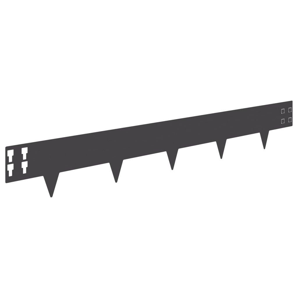 vidaXL Krawężnik do trawnika 10 pcs 100 x 15 cm Stal Czarny
