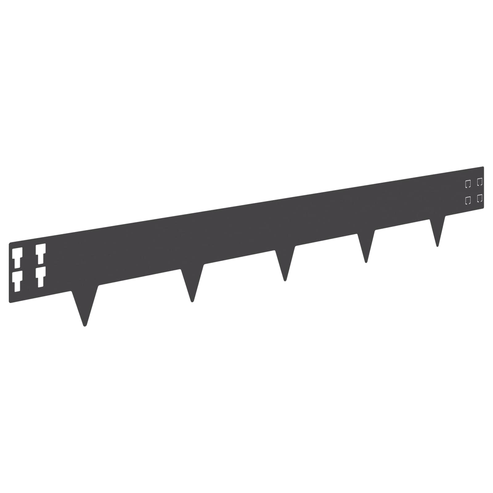 vidaXL Krawężnik do trawnika 10 pcs 100 x 15 cm Stal Czarny