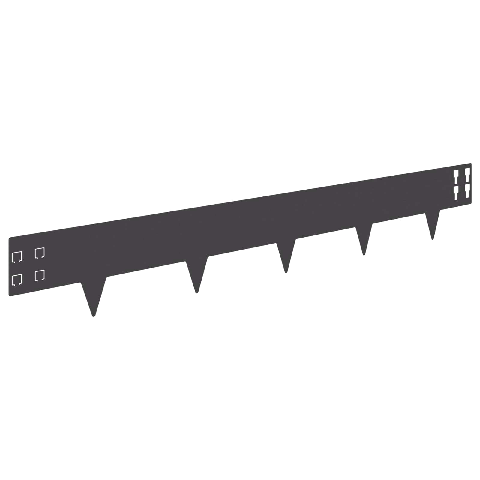 vidaXL Krawężnik do trawnika 30 pcs 100 x 15 cm Stal Czarny