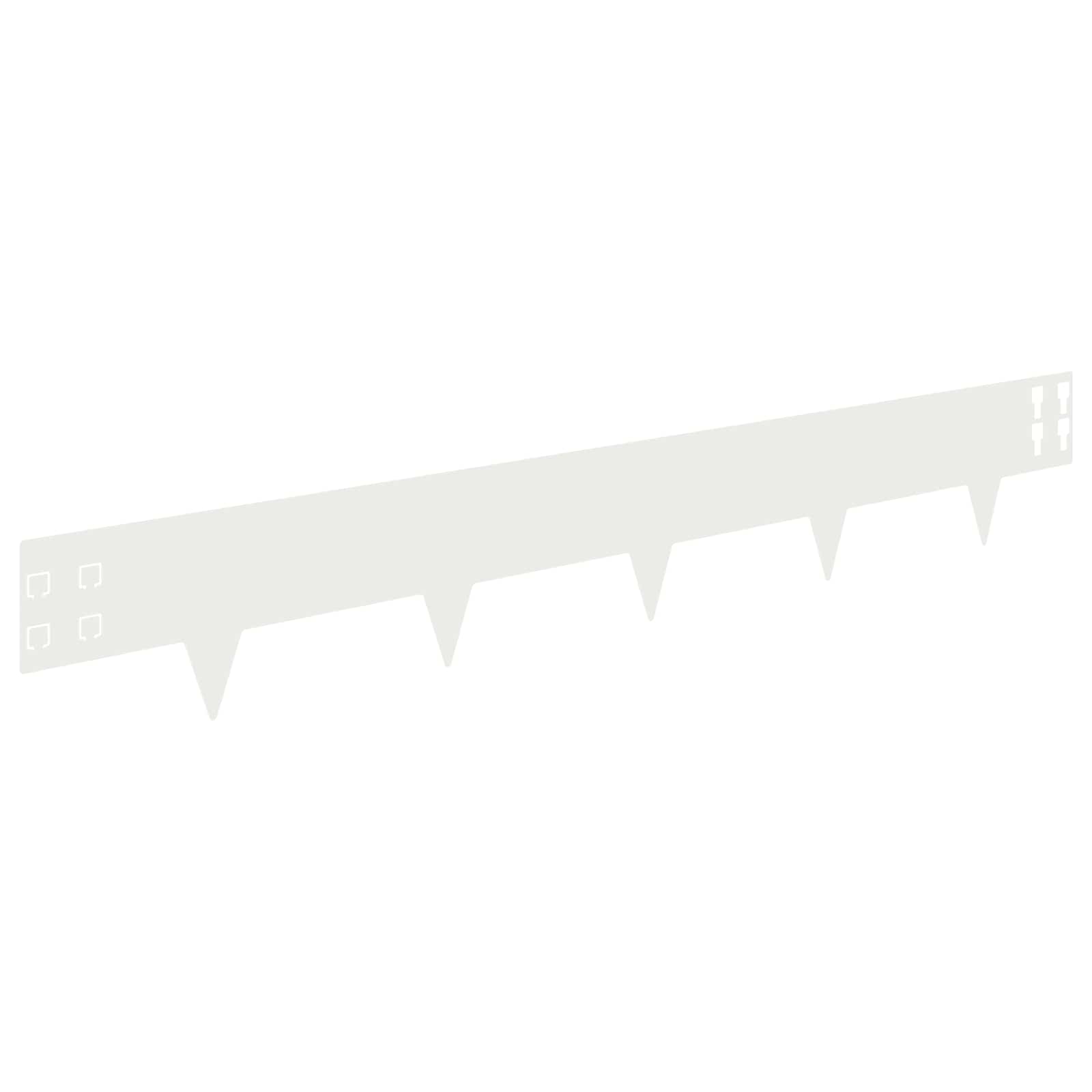 vidaXL Krawężnik do trawnika 20 pcs 100 x 15 cm Stal Biały