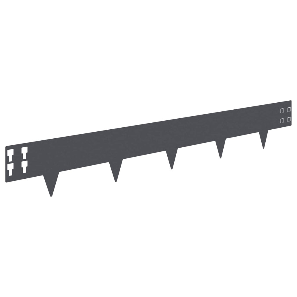 vidaXL Krawężnik do trawnika 10 pcs 100 x 15 cm Stal antracytowy