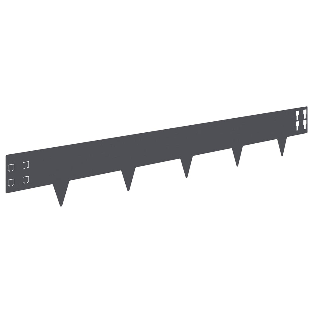 vidaXL Krawężnik do trawnika 50 pcs 100 x 15 cm Stal antracytowy