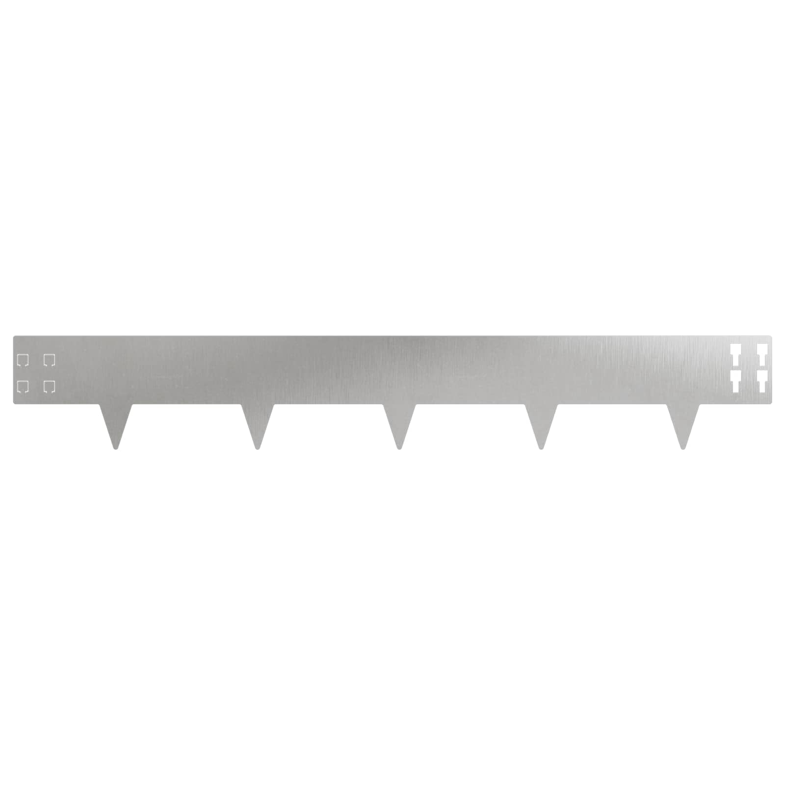 vidaXL Krawężnik do trawnika 20 pcs 100 x 15 cm Stal srebrny