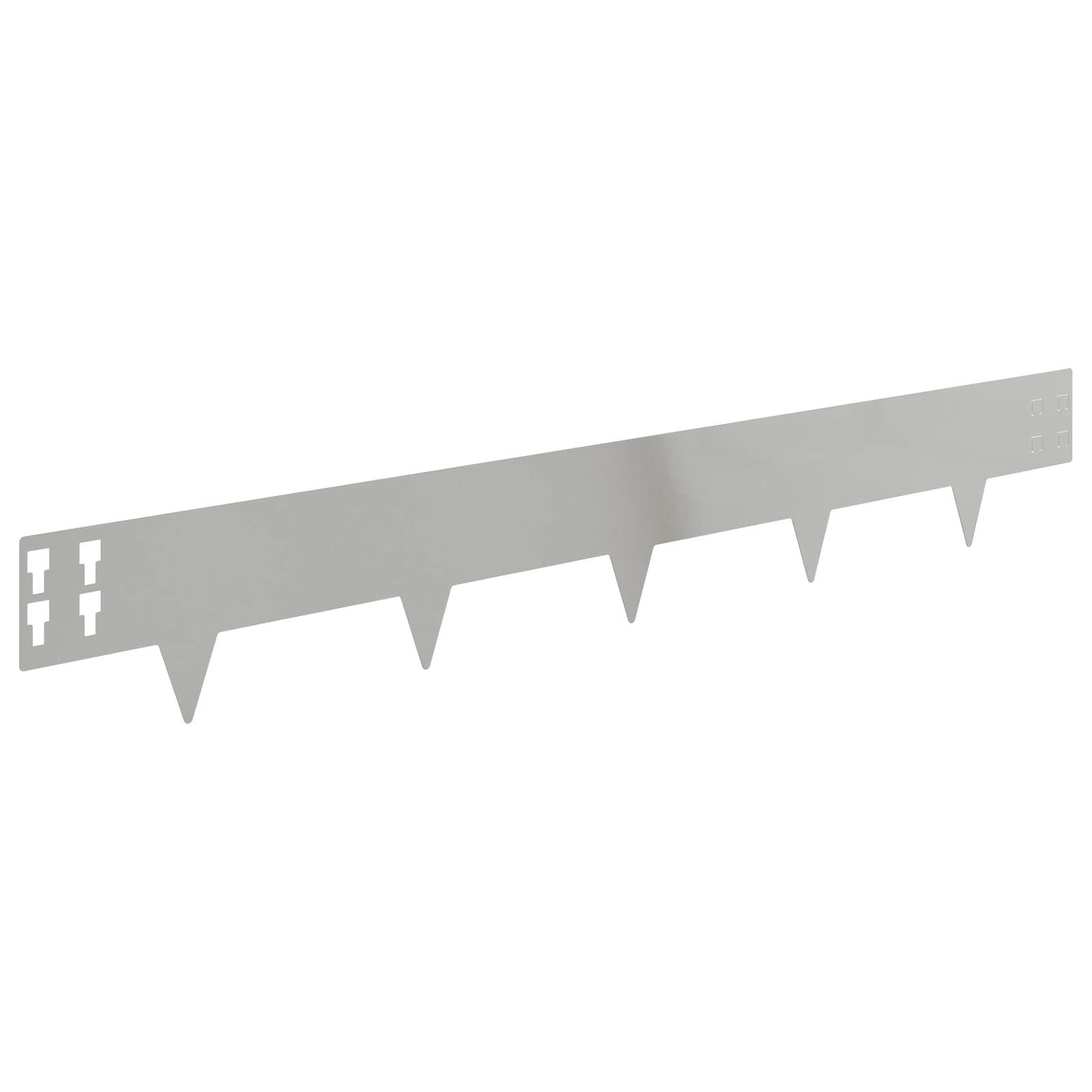 vidaXL Krawężnik do trawnika 20 pcs 100 x 15 cm Stal srebrny