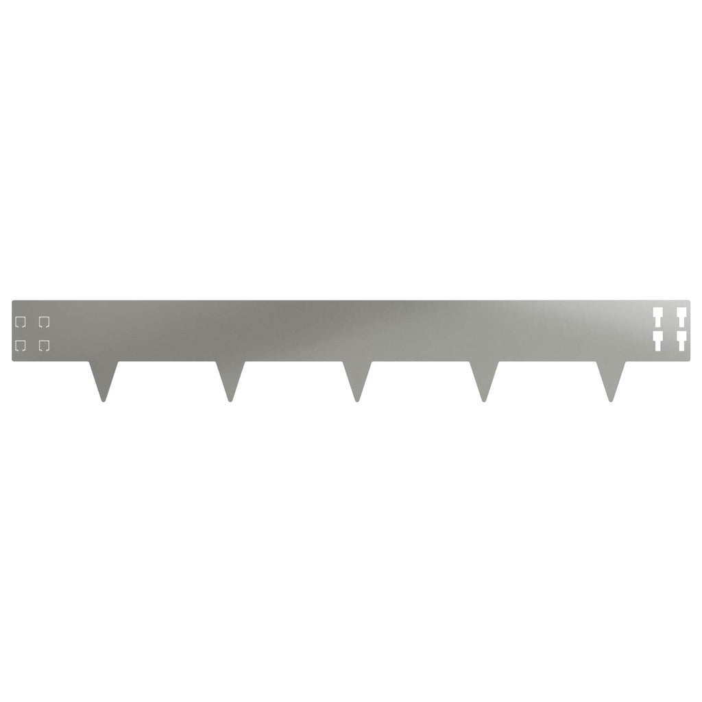 vidaXL Krawężnik do trawnika 20 pcs 100 x 15 cm Stal srebrny