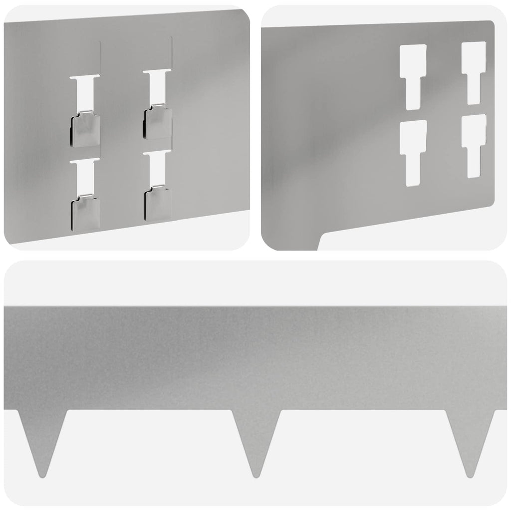 vidaXL Krawężnik do trawnika 30 pcs 100 x 15 cm Stal srebrny