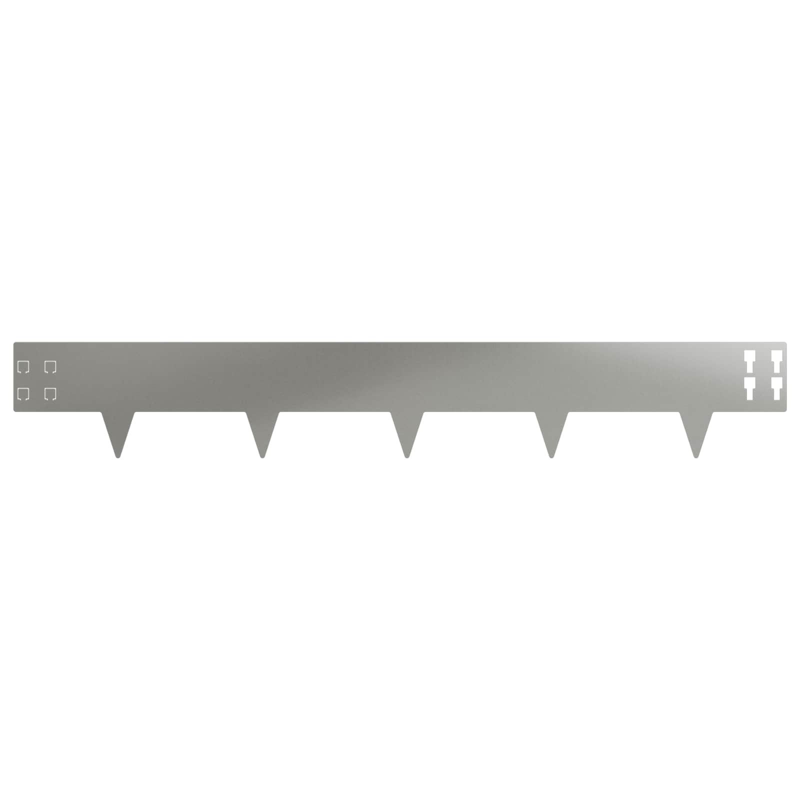 vidaXL Krawężnik do trawnika 30 pcs 100 x 15 cm Stal srebrny