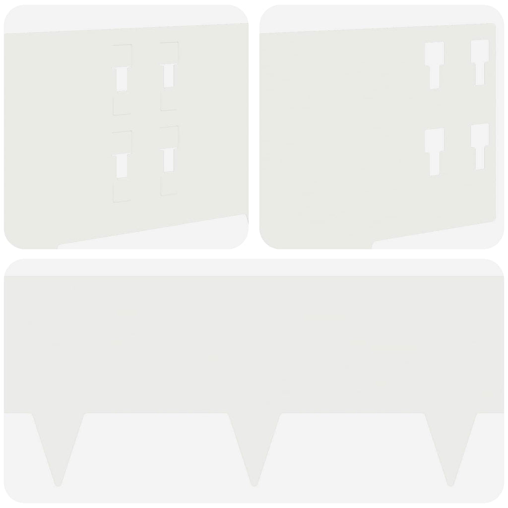 vidaXL Krawężnik do trawnika 10 pcs 100 x 20 cm Stal Biały