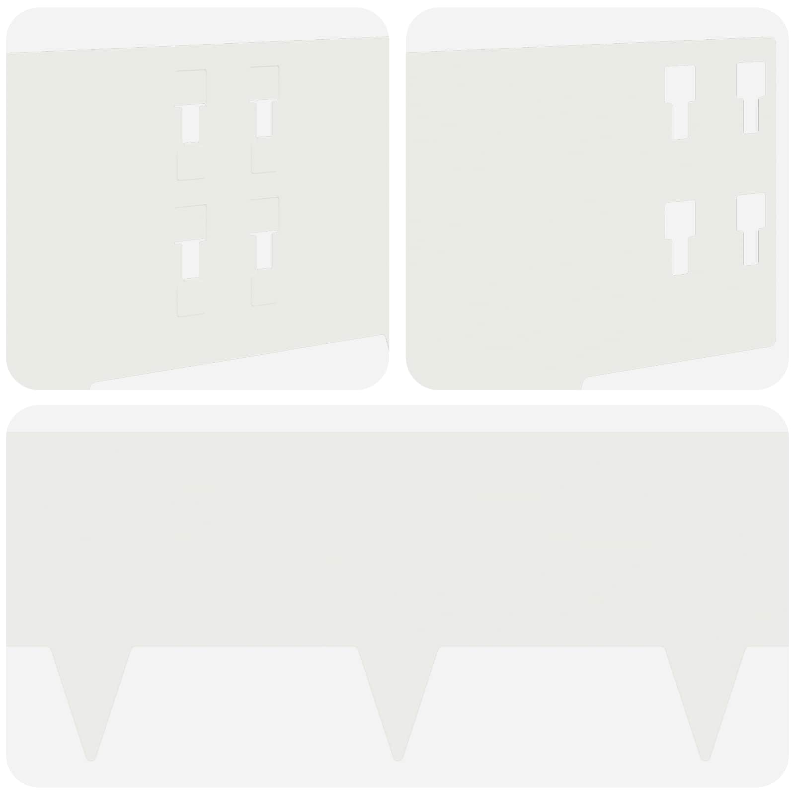 vidaXL Krawężnik do trawnika 30 pcs 100 x 20 cm Stal Biały