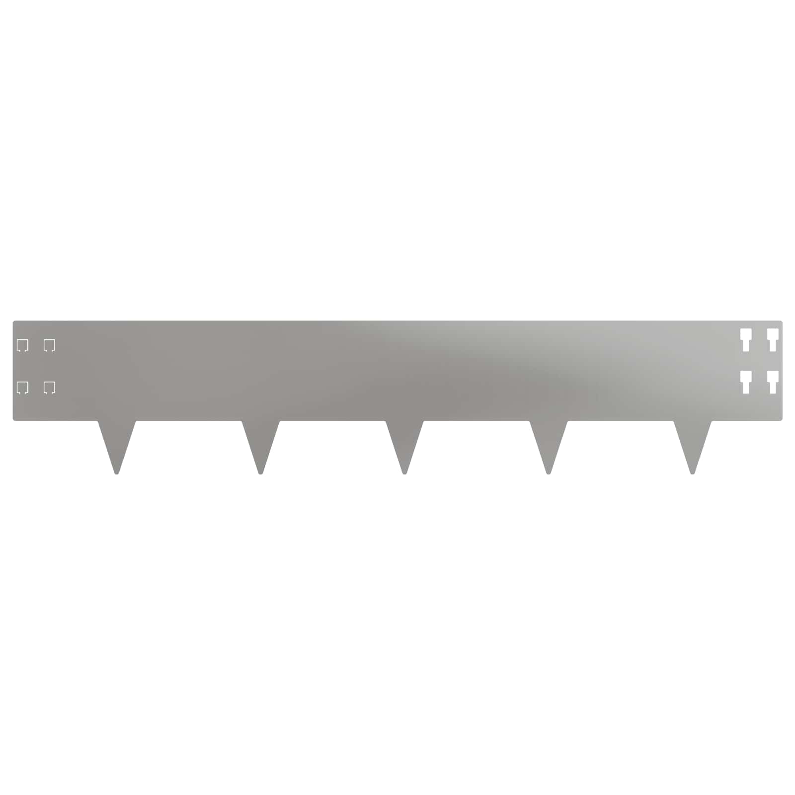 vidaXL Krawężnik do trawnika 20 pcs 100 x 20 cm Stal srebrny