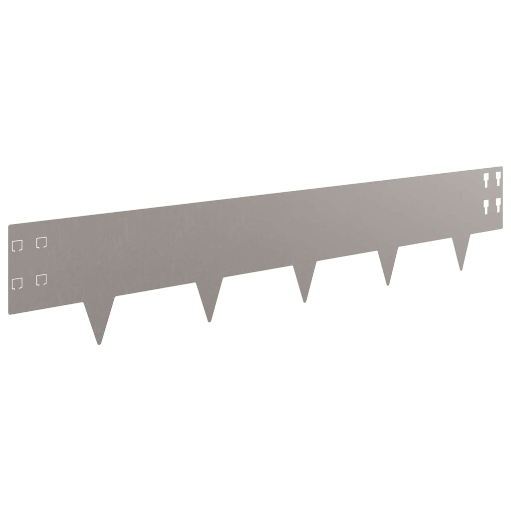vidaXL Krawężnik do trawnika 10 pcs 100 x 20 cm Stal Rdzawy