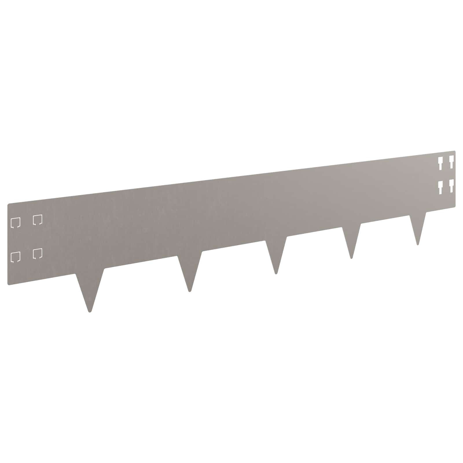 vidaXL Krawężnik do trawnika 10 pcs 100 x 20 cm Stal Rdzawy