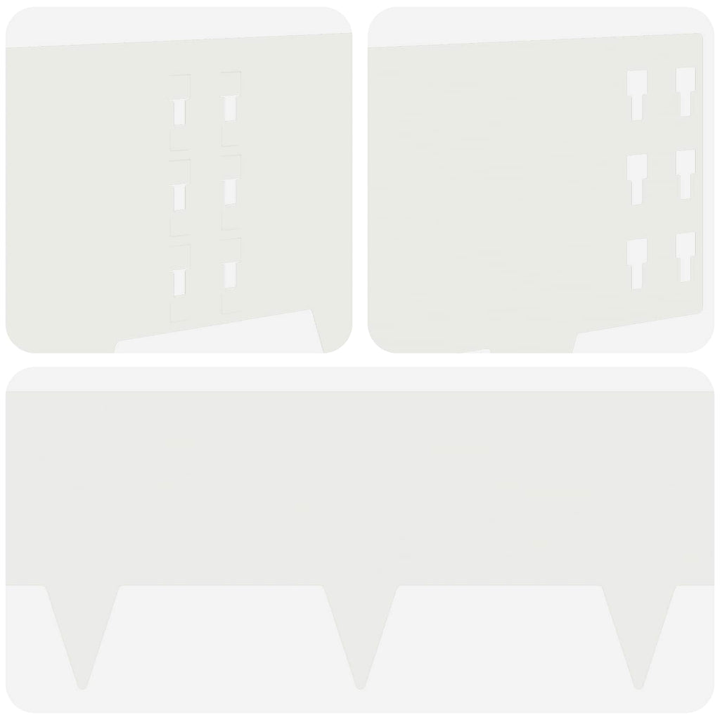 vidaXL Krawężnik do trawnika 30 pcs 100 x 25 cm Stal Biały