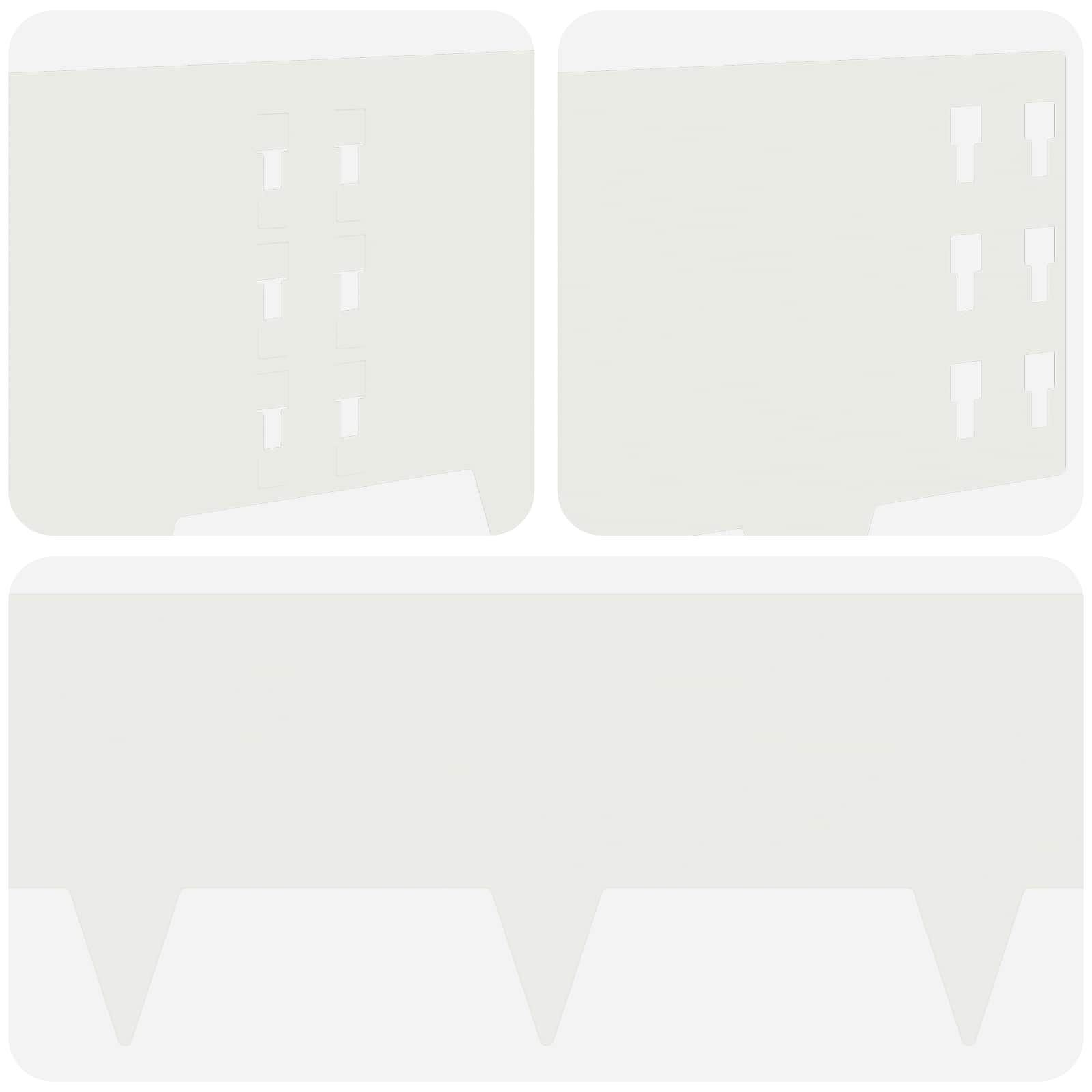 vidaXL Krawężnik do trawnika 30 pcs 100 x 25 cm Stal Biały