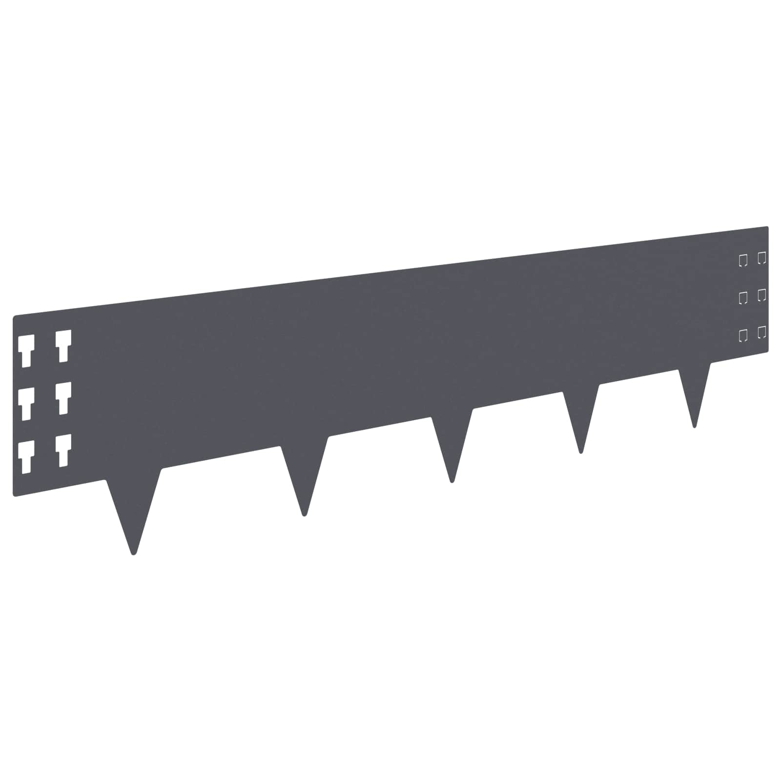 vidaXL Krawężnik do trawnika 10 szt. 100 x 25 cm Stal antracytowy