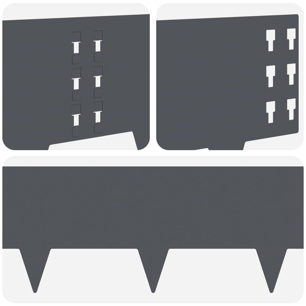 vidaXL Krawężnik do trawnika 20 szt. 100 x 25 cm Stal antracytowy