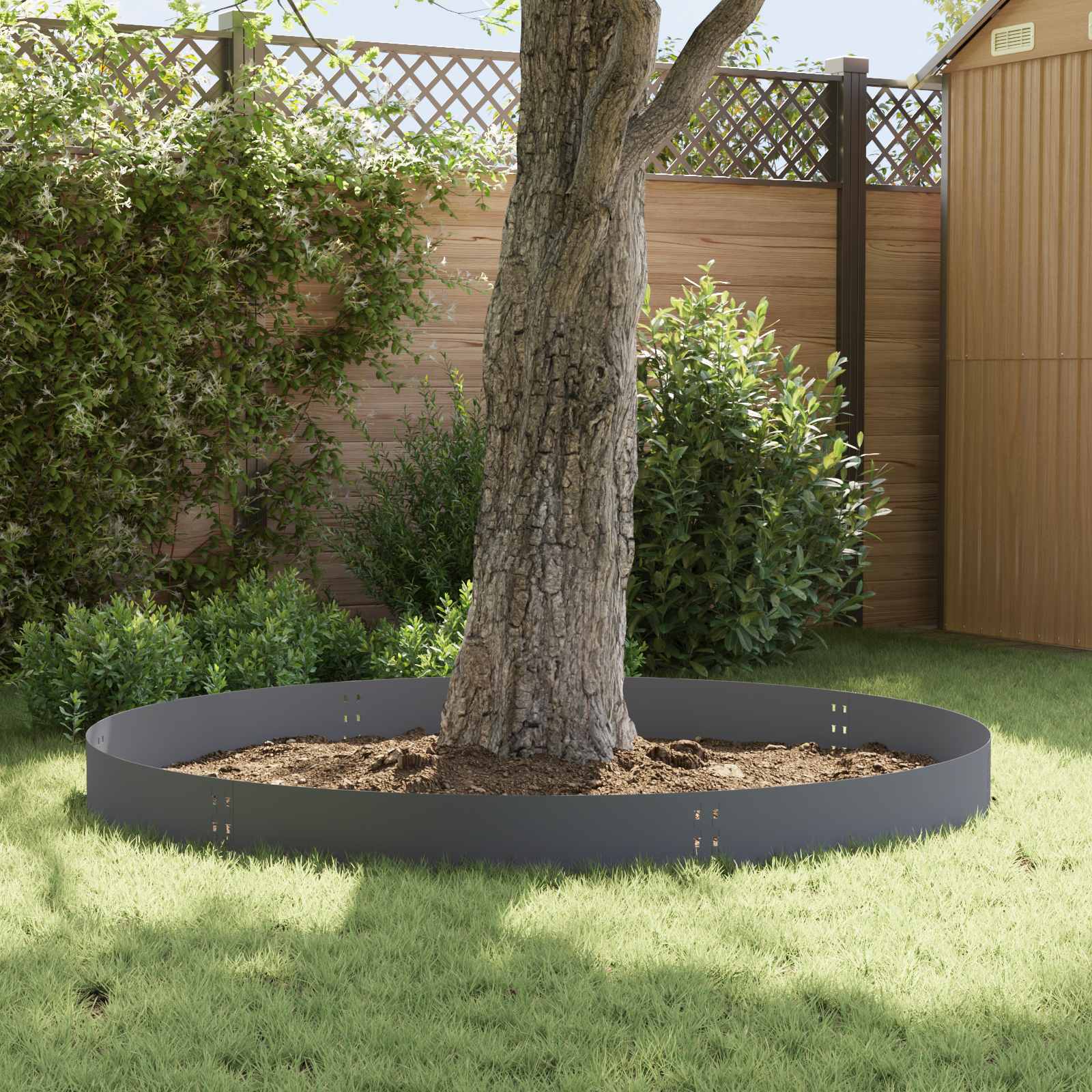 vidaXL Krawężnik do trawnika 20 szt. 100 x 25 cm Stal antracytowy