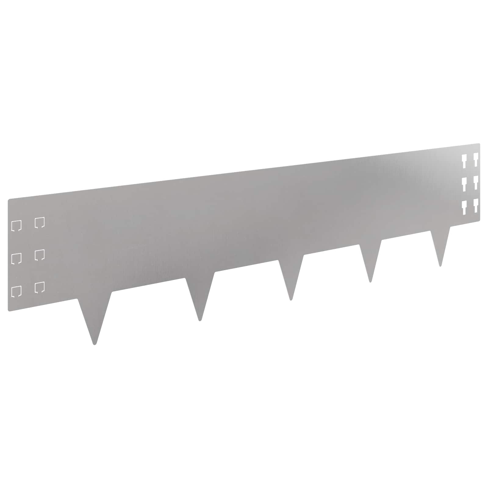 vidaXL Krawężnik do trawnika 10 pcs 100 x 25 cm Stal srebrny