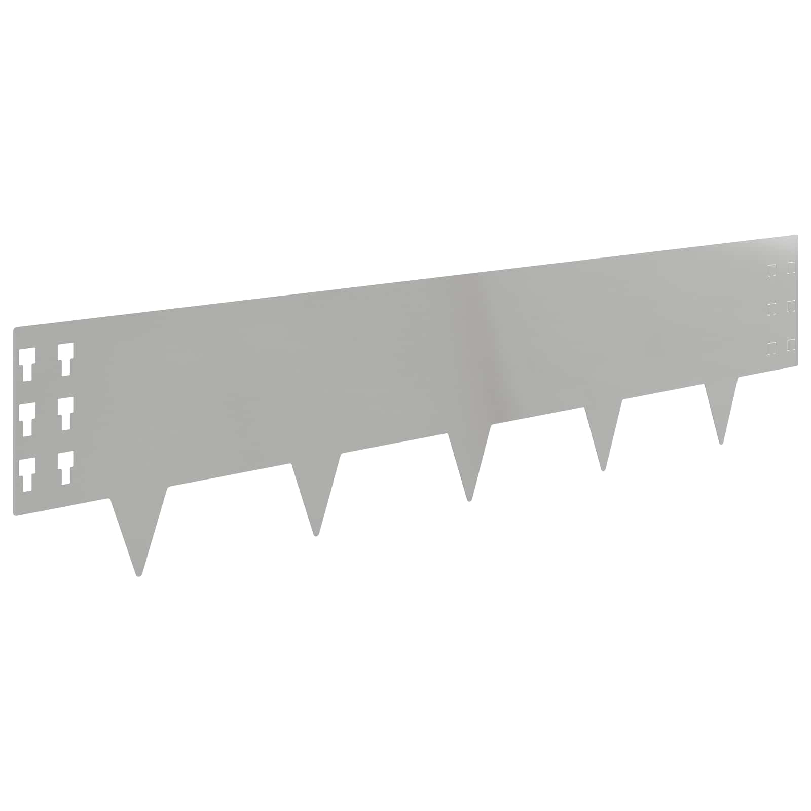 vidaXL Krawężnik do trawnika 30 pcs 100 x 25 cm Stal srebrny