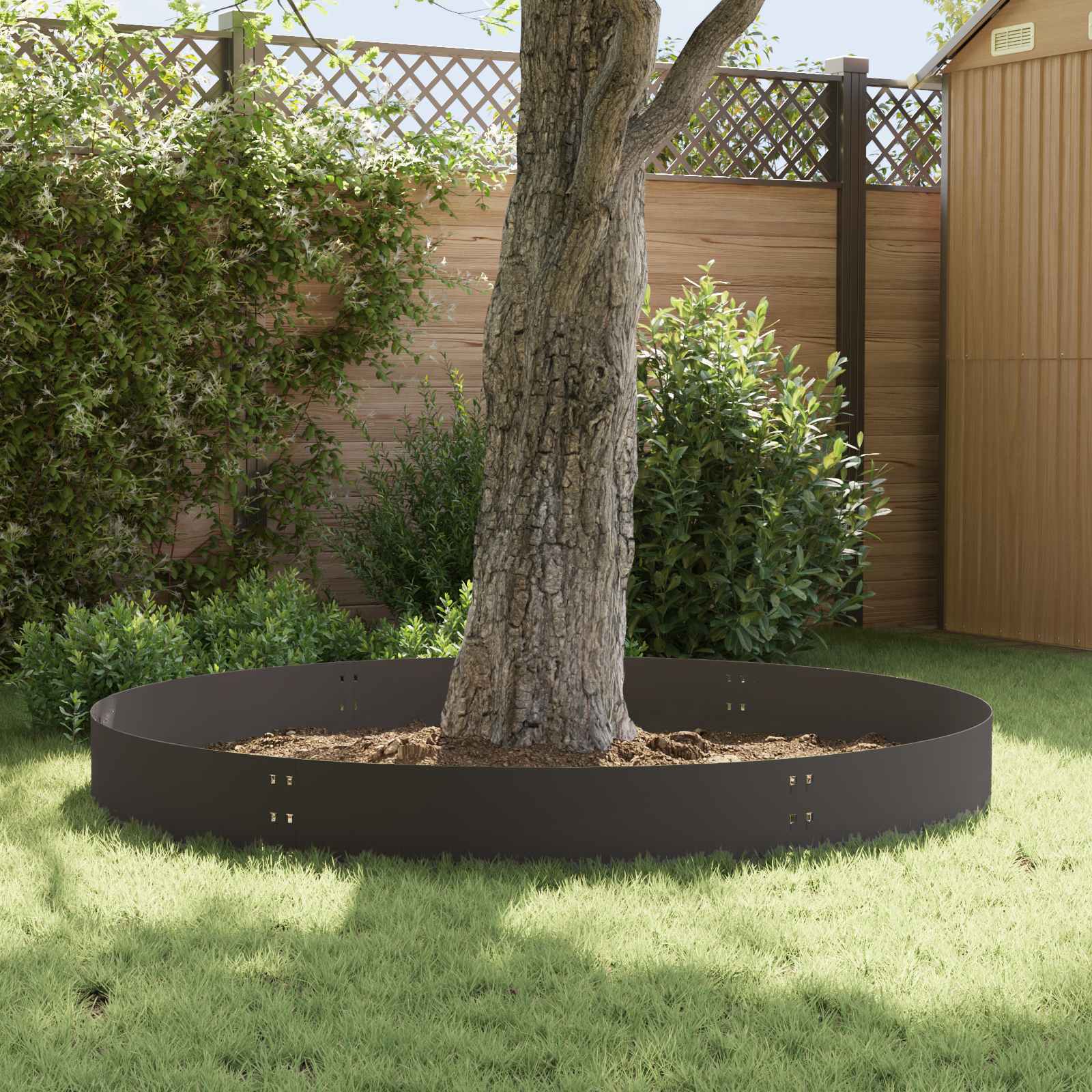 vidaXL Krawężnik do trawnika 20 szt. 100 x 30 cm Stal Czarny