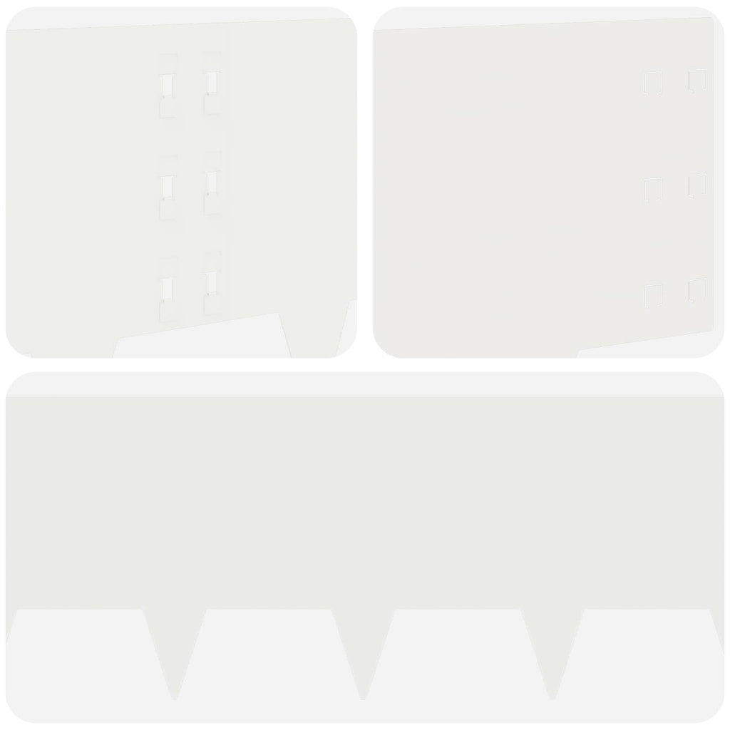 vidaXL Krawężnik do trawnika 10 pcs 100 x 30 cm Stal Biały