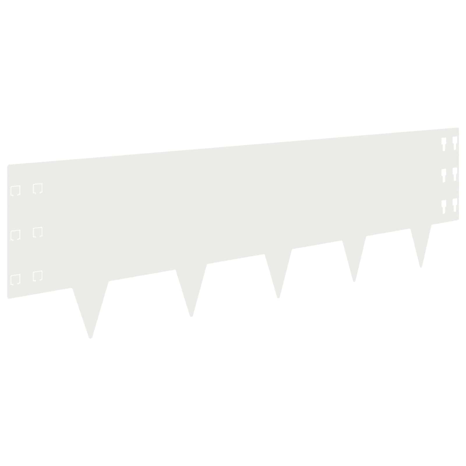 vidaXL Krawężnik do trawnika 10 pcs 100 x 30 cm Stal Biały