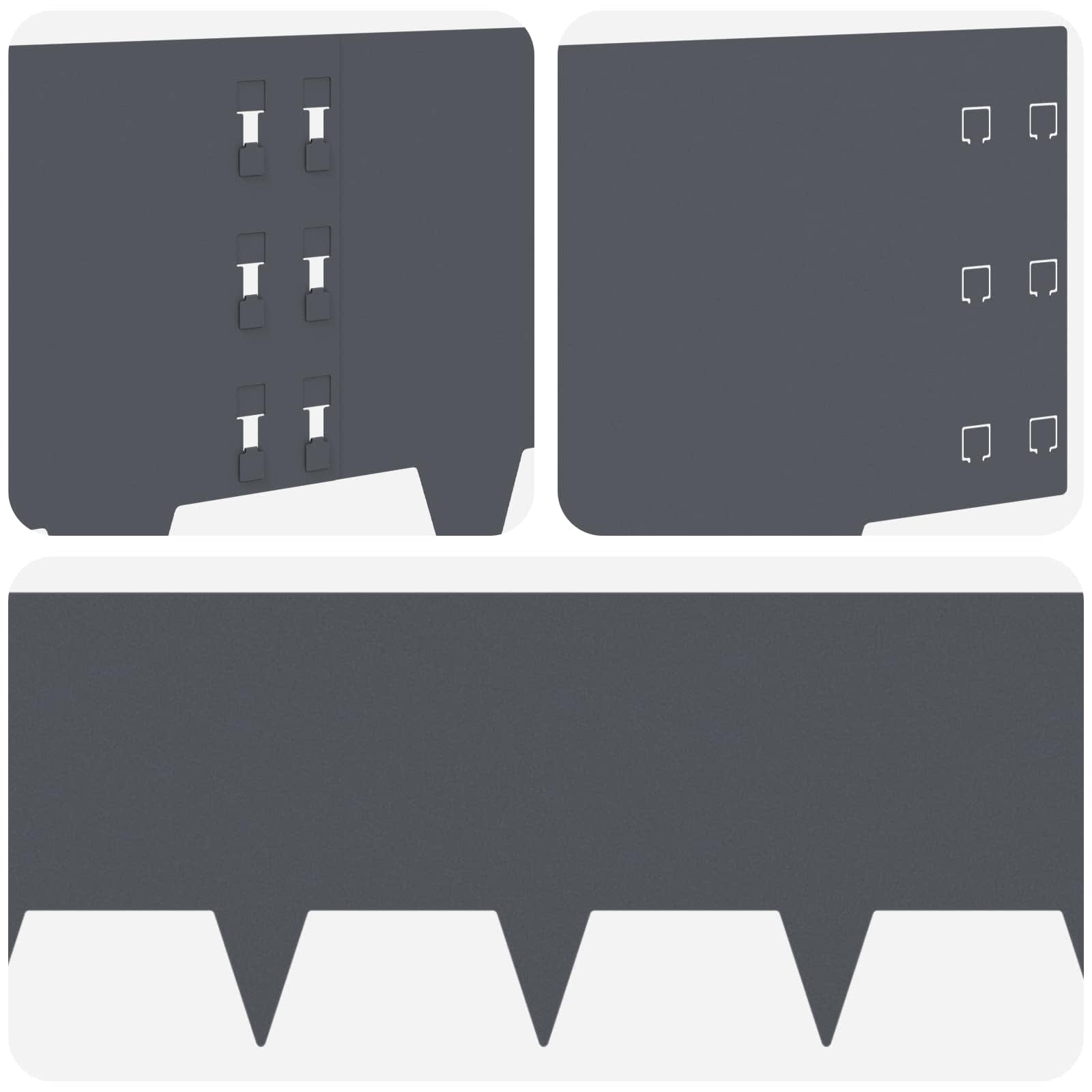 vidaXL Krawężnik do trawnika 20 pcs 100 x 30 cm Stal antracytowy