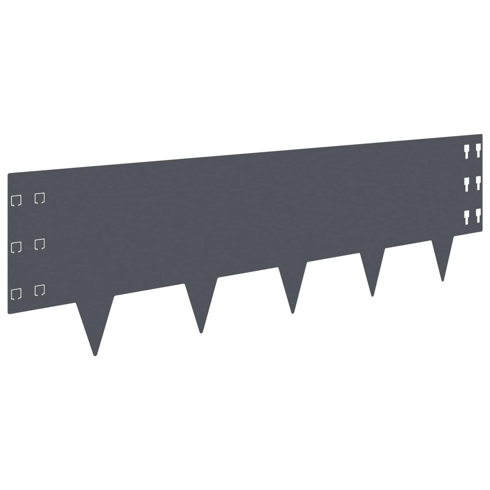 vidaXL Krawężnik do trawnika 20 pcs 100 x 30 cm Stal antracytowy