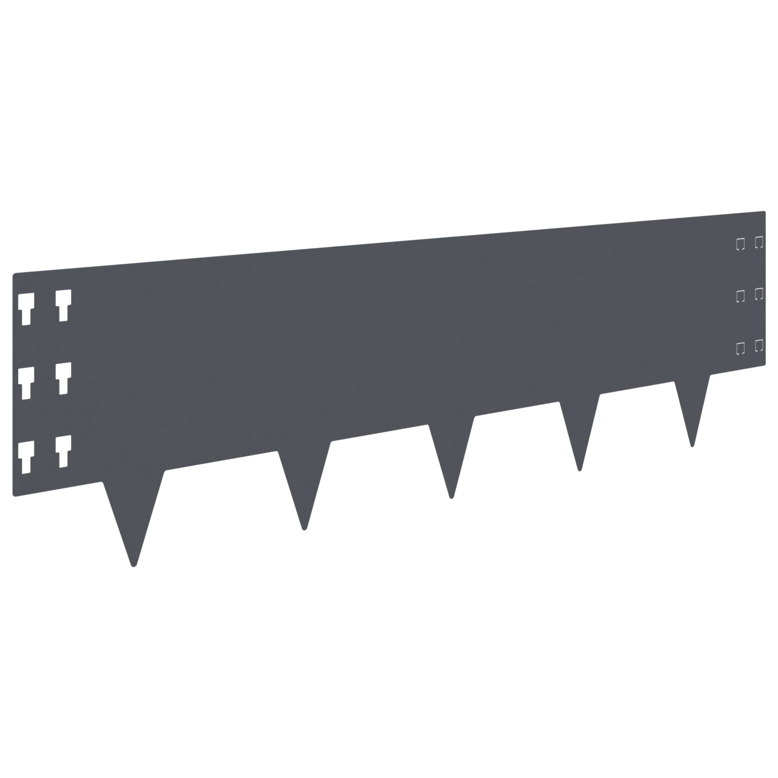 vidaXL Krawężnik do trawnika 20 pcs 100 x 30 cm Stal antracytowy