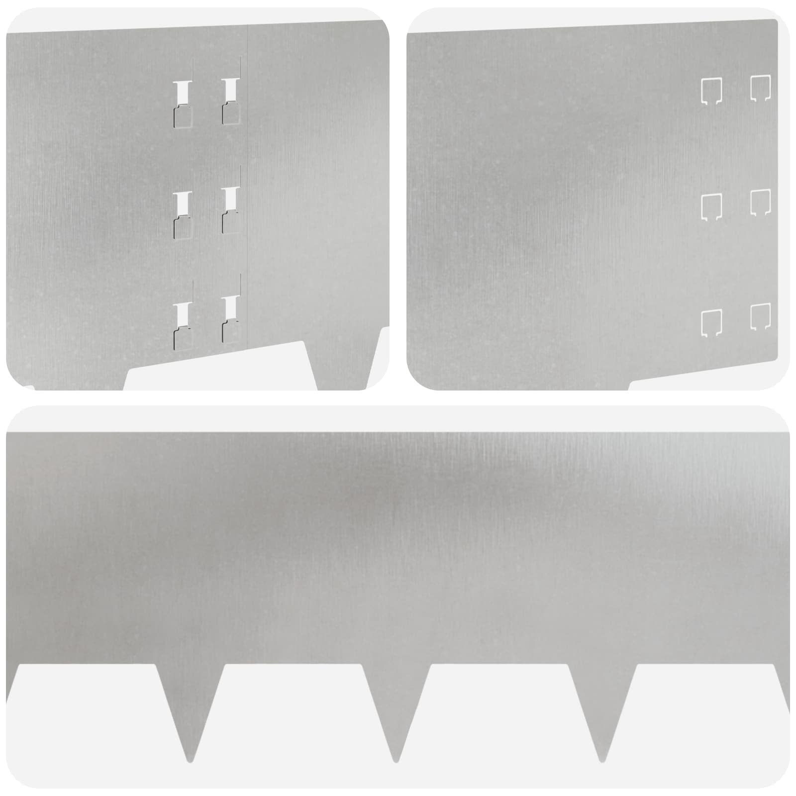 vidaXL Krawężnik do trawnika 20 pcs 100 x 30 cm Stal srebrny