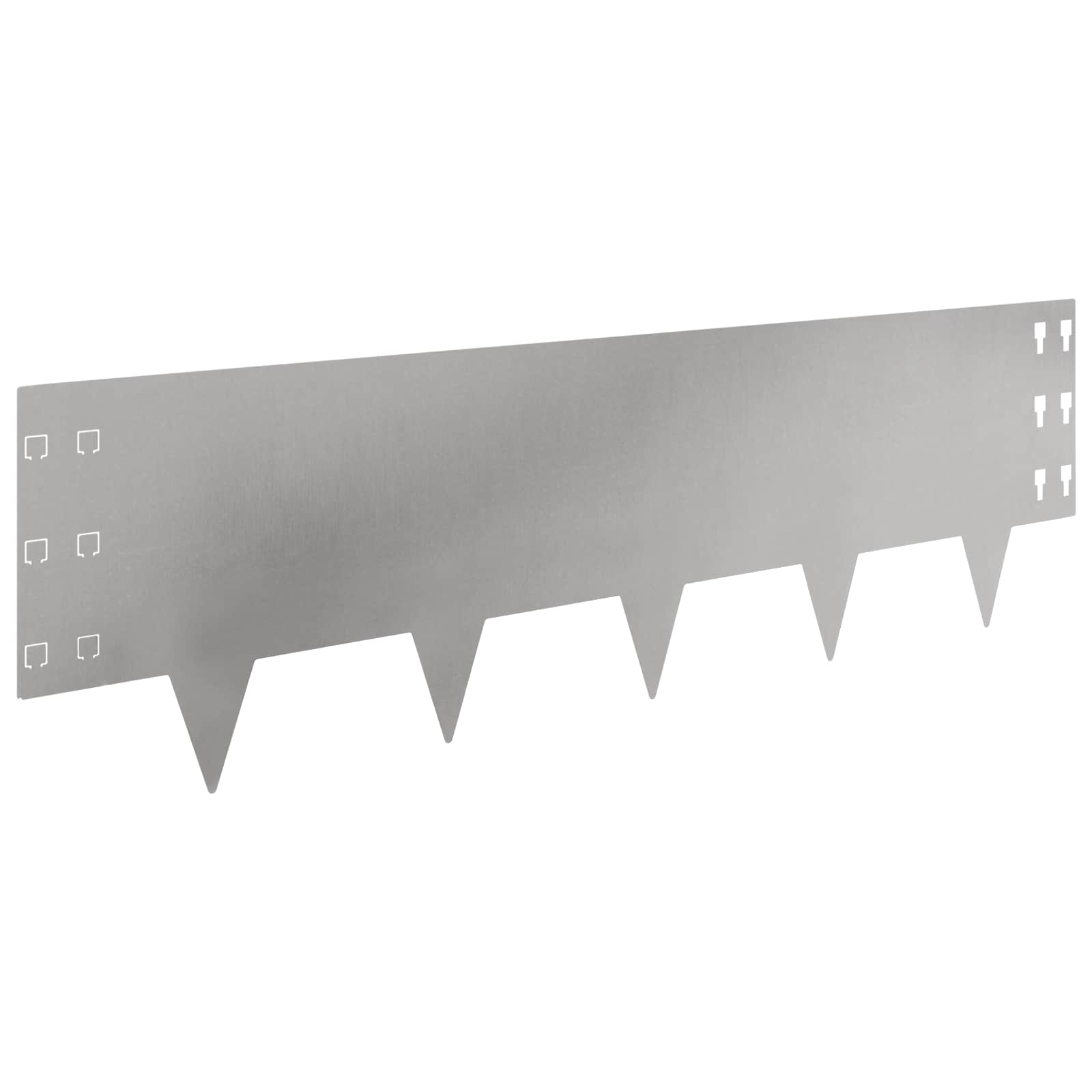 vidaXL Krawężnik do trawnika 20 pcs 100 x 30 cm Stal srebrny