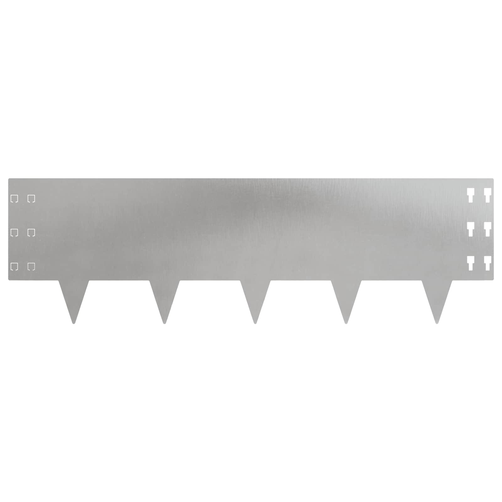 vidaXL Krawężnik do trawnika 20 pcs 100 x 30 cm Stal srebrny