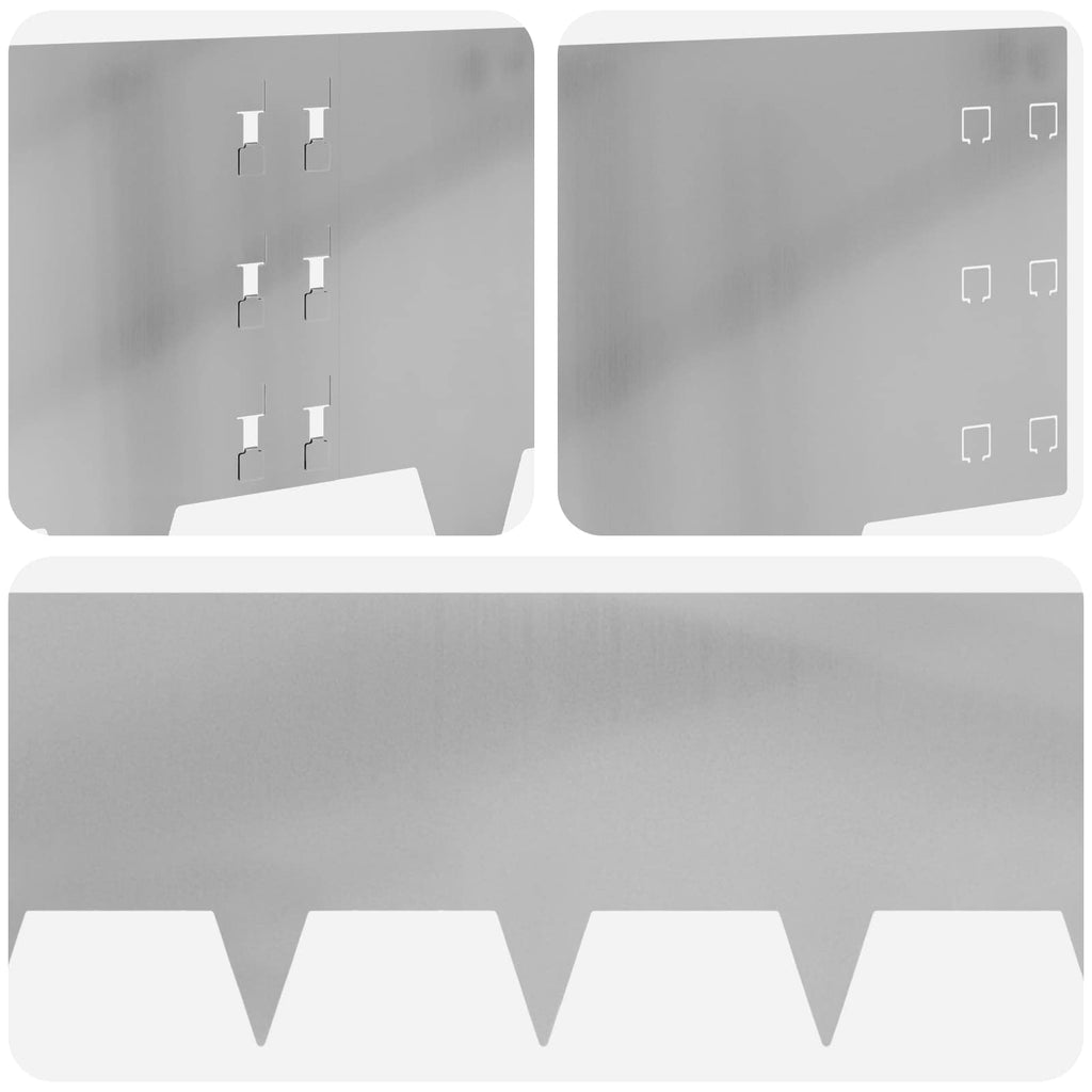 vidaXL Krawężnik do trawnika 20 pcs 100 x 30 cm Stal srebrny