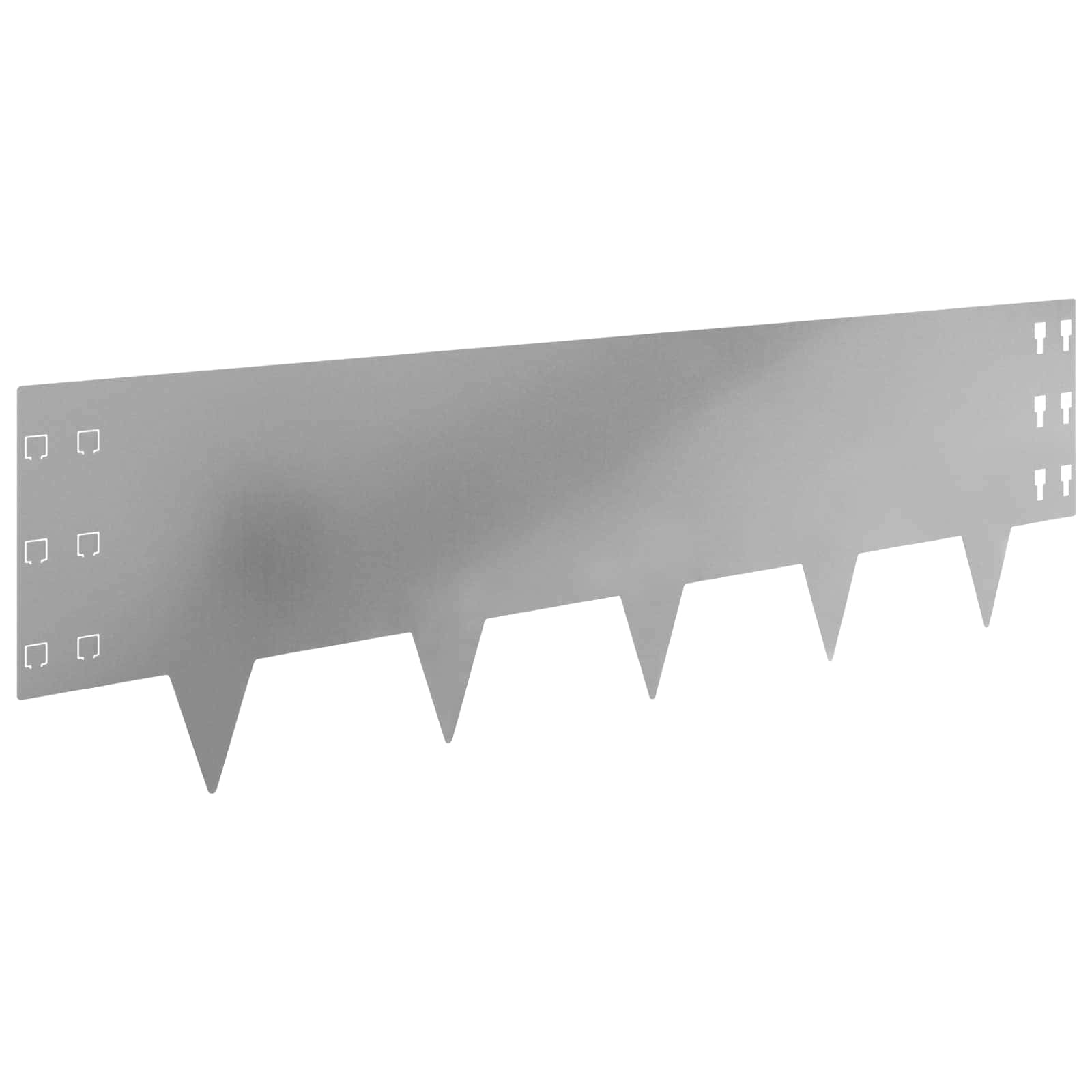 vidaXL Krawężnik do trawnika 20 pcs 100 x 30 cm Stal srebrny