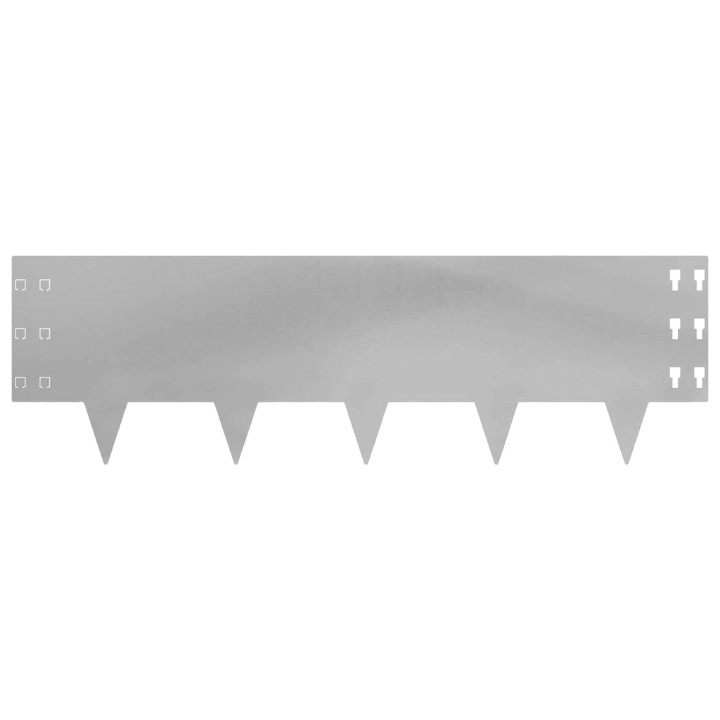 vidaXL Krawężnik do trawnika 20 pcs 100 x 30 cm Stal srebrny