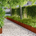 vidaXL Krawężnik do trawnika 10 pcs 100 x 30 cm Stal Rdzawy