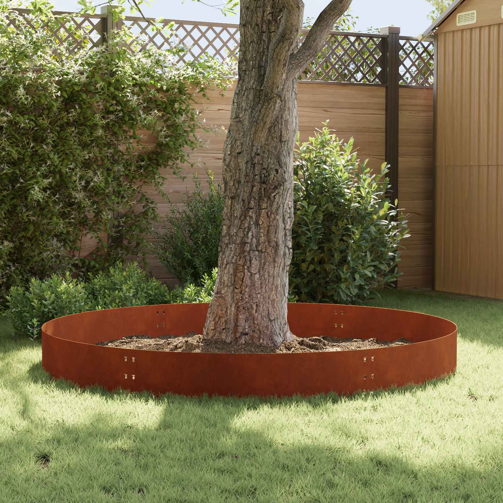 vidaXL Krawężnik do trawnika 20 pcs 100 x 30 cm Stal Rdzawy