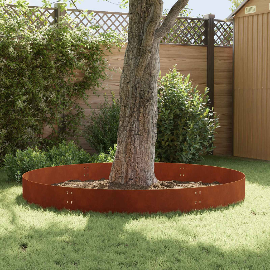 vidaXL Krawężnik do trawnika 30 pcs 100 x 30 cm Stal Rdzawy