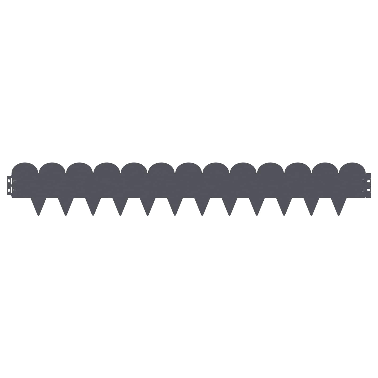 vidaXL Krawężnik do trawnika 20 pcs 103 x 15 cm Stal antracytowy