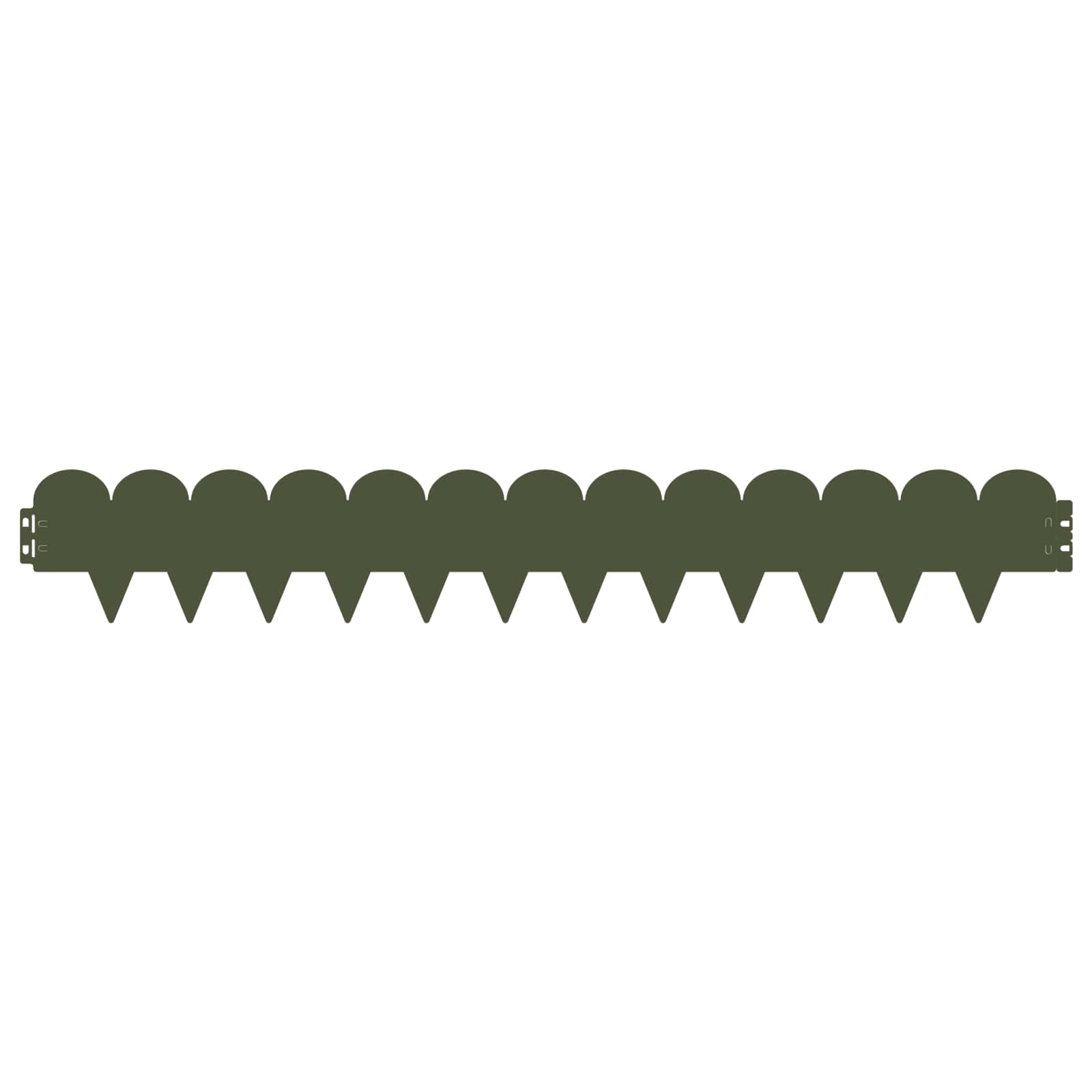 vidaXL Krawężnik do trawnika 20 pcs 103 x 15 cm Stal Oliwkowy zielony