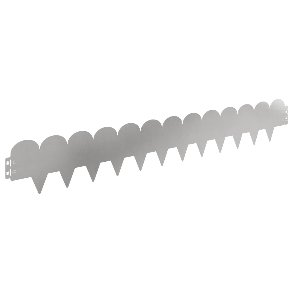 vidaXL Krawężnik do trawnika 30 pcs 103 x 15 cm Stal srebrny