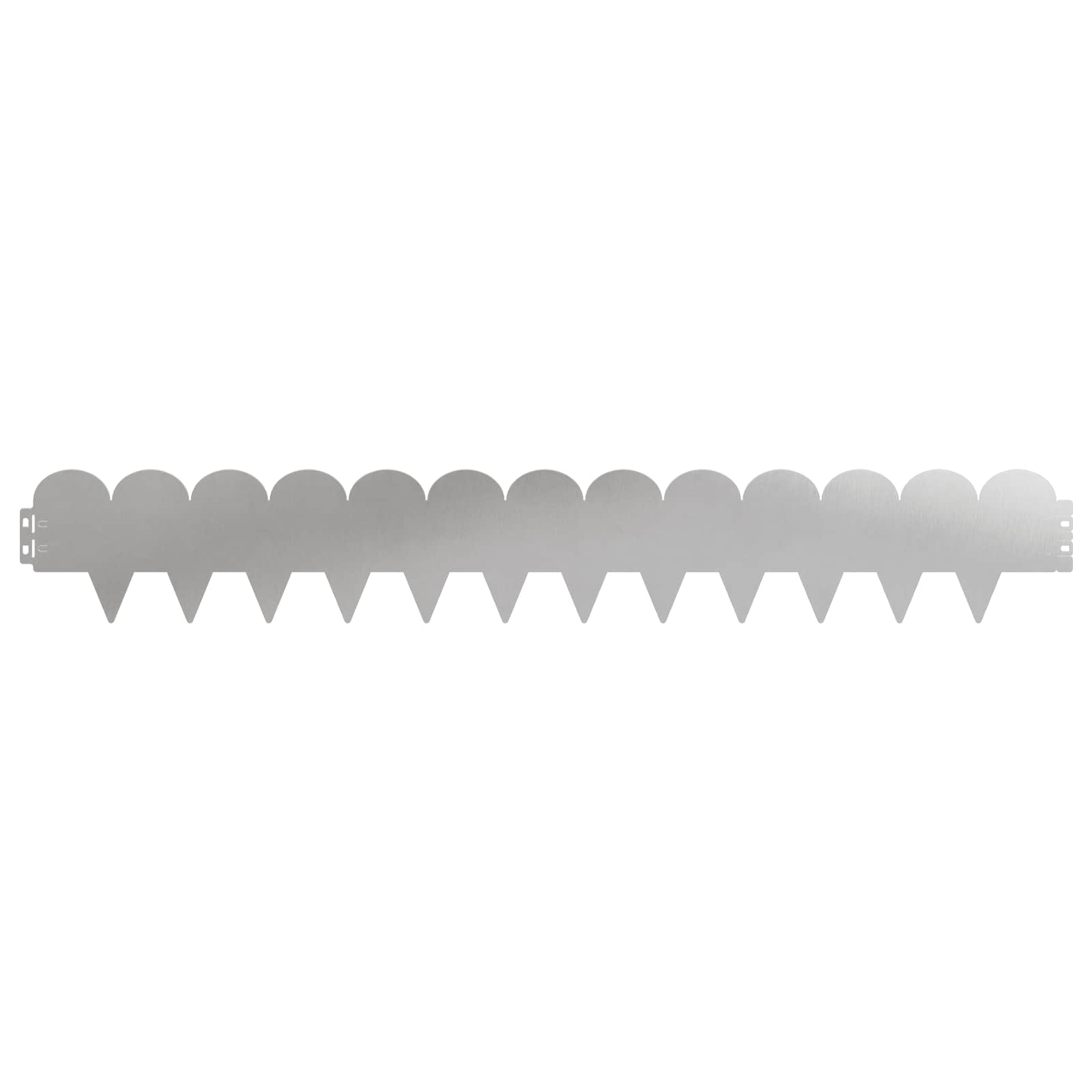 vidaXL Krawężnik do trawnika 50 pcs 103 x 15 cm Stal srebrny