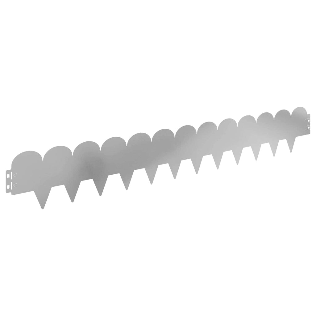 vidaXL Krawężnik do trawnika 10 pcs 103 x 15 cm Stal srebrny