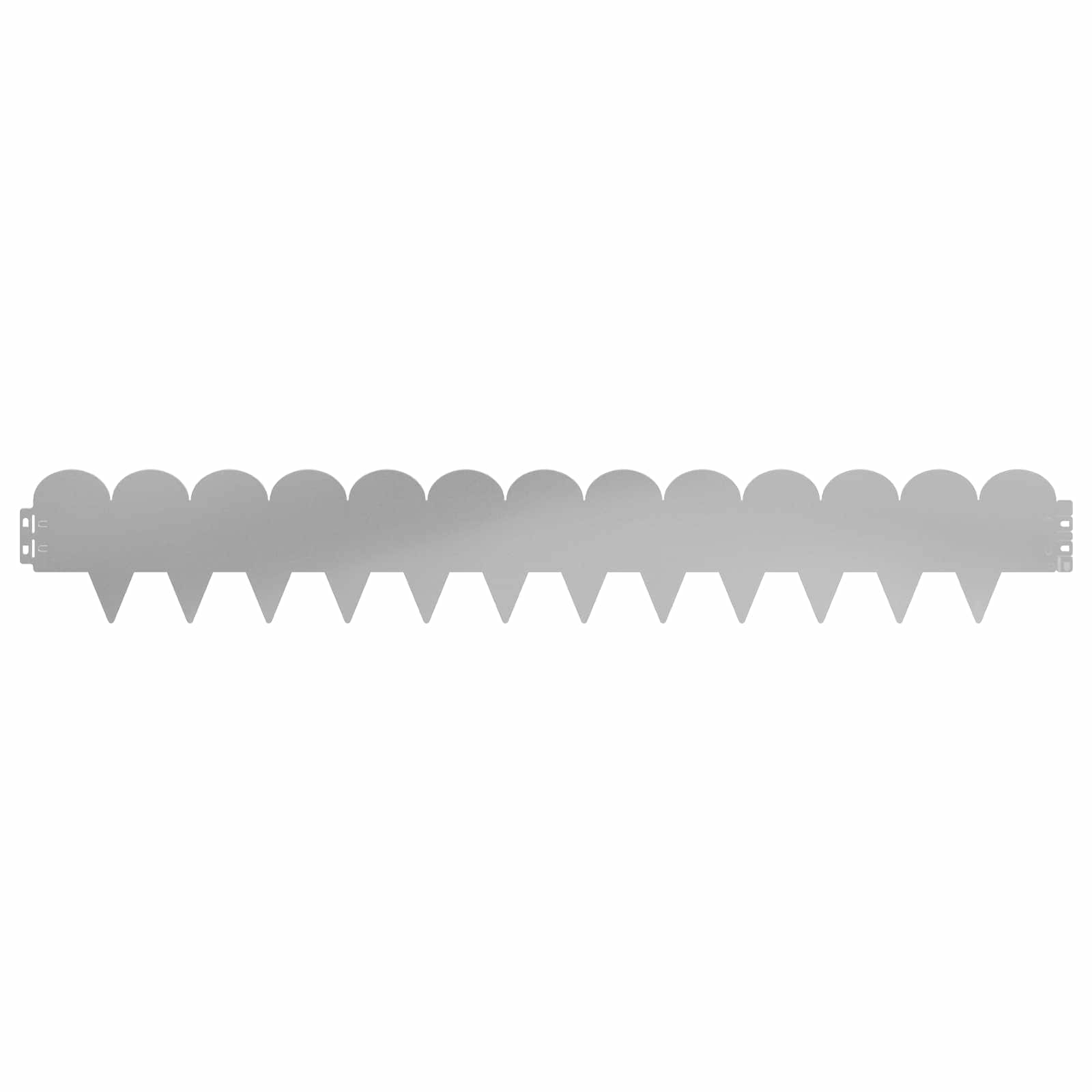 vidaXL Krawężnik do trawnika 20 pcs 103 x 15 cm Stal srebrny