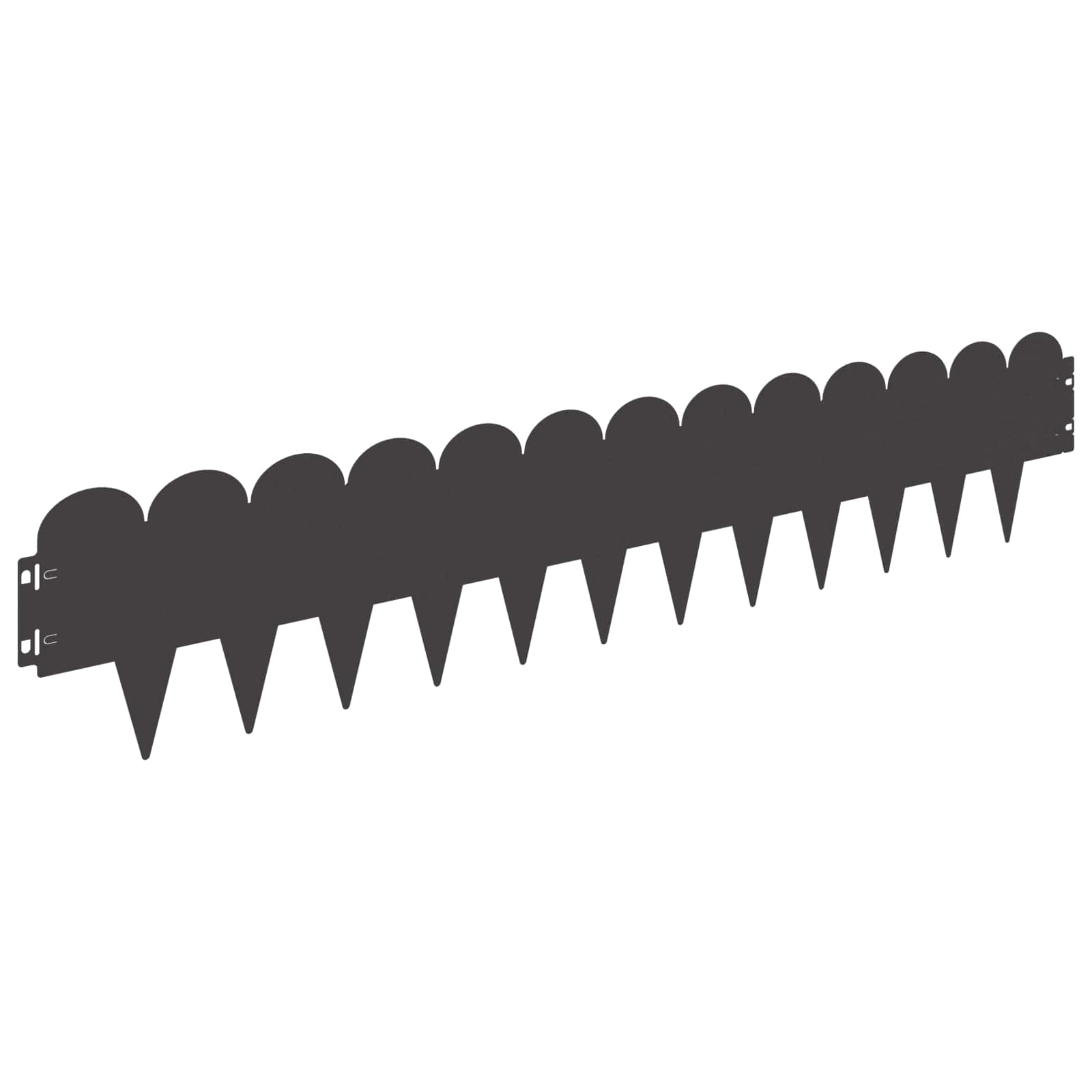 vidaXL Krawężnik do trawnika 10 pcs 103 x 20 cm Stal Czarny