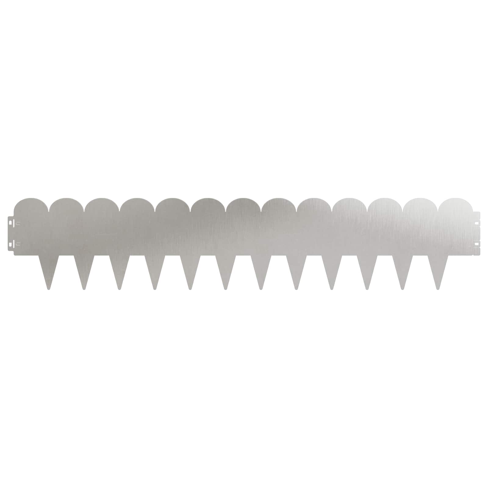 vidaXL Krawężnik do trawnika 20 pcs 103 x 20 cm Stal srebrny