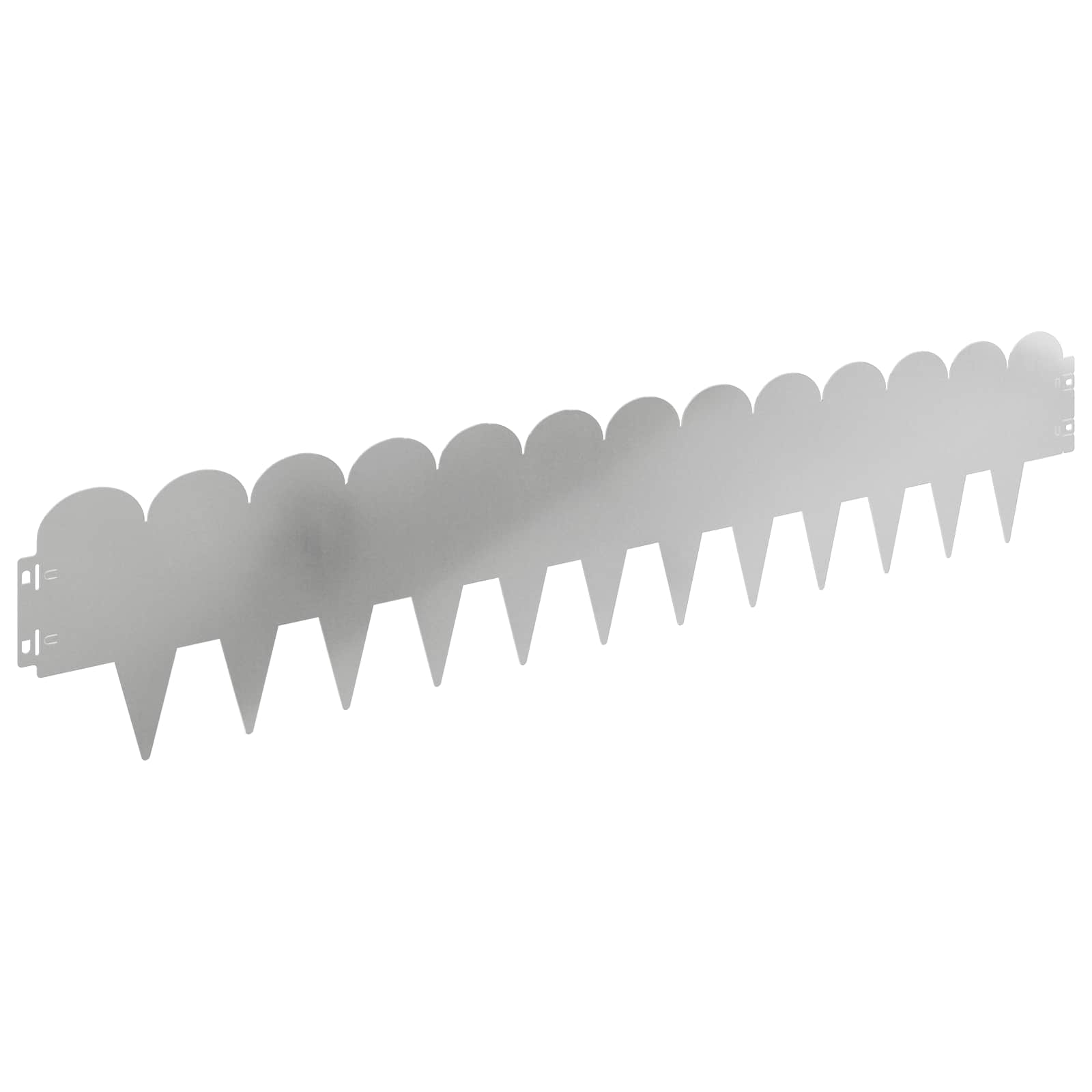vidaXL Krawężnik do trawnika 10 pcs 103 x 20 cm Stal srebrny